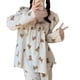 thumbnail image 3 of Pijama de manga larga con estampado de oso para mujer, talla 2XL, para noches acogedoras y días informales, 3 of 8