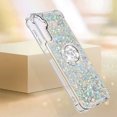 thumbnail image 4 of Funda para Samsung Galaxy A14 5G con Brillo Líquido Flotante, Purpurina, Parachoques y Anillo Giratorio Soporte, 4 of 5