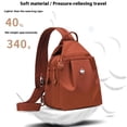 thumbnail image 2 of Guardurnaity Mochila multibolsillos para mujer, bolso para mujer, mochila de color liso, mochila informal para mujer, capacidad para el pecho para Mochilas negro, 2 of 6