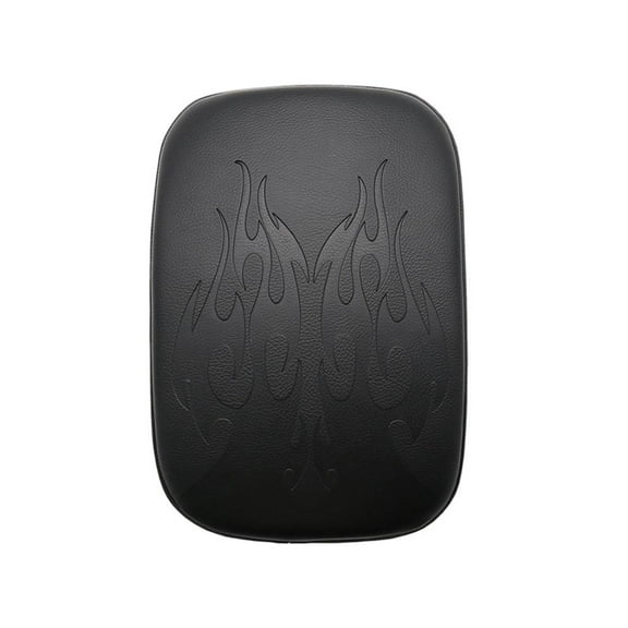 Motorcycle Pillion Cushion Pad, Rear Seat Passenger Saddle, for XL883 XL1200 X72, Flame Suction Cup