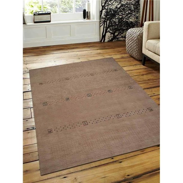 Get My Rugs L00507L0001A15 8 x 10 ft. Hand Knotted Loom Wool Area Rug, Contemporary Beige