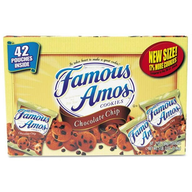 Kellogg'S 827554 Famous Amos Cookies, Chocolate Chip, 2 oz Snack Pack