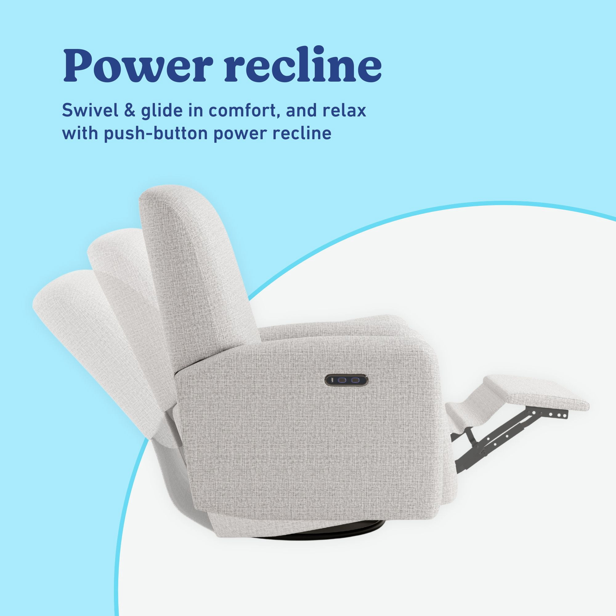 Graco Bellwood Power Recliner Swivel Glider, Steel Basketweave