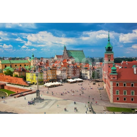 - Old Town in Warsaw, Poland. the Royal Castle and Sigismund's Column Called Kolumna Zygmunta Print Wall Art By Michal Bednarek