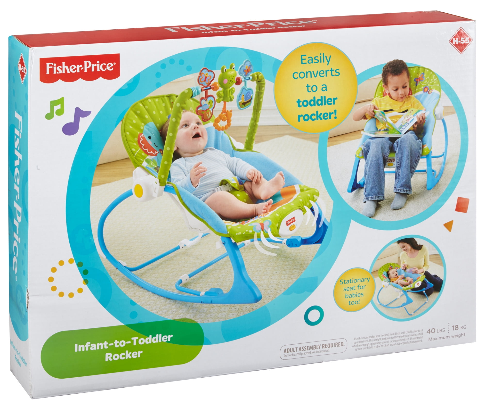 fisher price infant to toddler rocker toddler mode