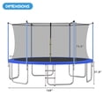 thumbnail image 2 of 14FT Trampoline for Kids with Safety Inner Enclosure Net, Easy Assembly Round Outdoor Recreational Trampoline High Stability, Recreational Trampolines Outdoor Trampoline for Outdoor Indoor, 2 of 7