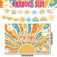 thumbnail image 3 of Peace Out Single Digits Theme: "HAPPY BIRTHDAY" Party Decor Set - Backdrop & String Banner, 3 of 5