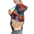 thumbnail image 2 of Lsque Cultural Silhouette Journey Pattern Casual Women's Hoodie,Hooded Sweatshirt with Kangaroo Pocket,Pullover Hoodie with Eye-catching Drawstrings-Small, 2 of 7