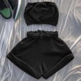 thumbnail image 2 of BToBackYard Top+Drawstring Elastic Shorts Matching Set Athleisure Outfits, 2 of 18