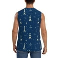 thumbnail image 4 of Bixox Men's Lighthouses and Anchors Printed Shirt Sleeveless Fitness Tank Top-X-Large, 4 of 7