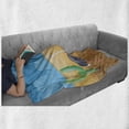 thumbnail image 6 of Ostrich Soft Flannel Fleece Throw Blanket, Wild Birds on Desert with Cactus in a Sunny Day Childish Kids Zoo Camel Cartoon, Cozy Plush for Indoor and Outdoor Use, 60" x 80", Multicolor, by Ambesonne, 6 of 6