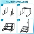 thumbnail image 6 of WhizMax Black, 27" x 16", Steel RV Steps, 3-Step Portable Design, Non-Slip Tape with Handrails, 6 of 6