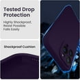 thumbnail image 4 of for iPhone 13 Pro Max Case, Silicone Upgraded [Camera Protection] Phone Case with [2 Screen Protectors], Soft Anti-Scratch Microfiber Lining Inside, 6.7 inch, Purple, 4 of 11