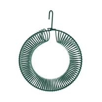 Vsenkes Hanging Peanut Wreath Bird Feeder Metal Premium Decorative with Hanging Hook Green