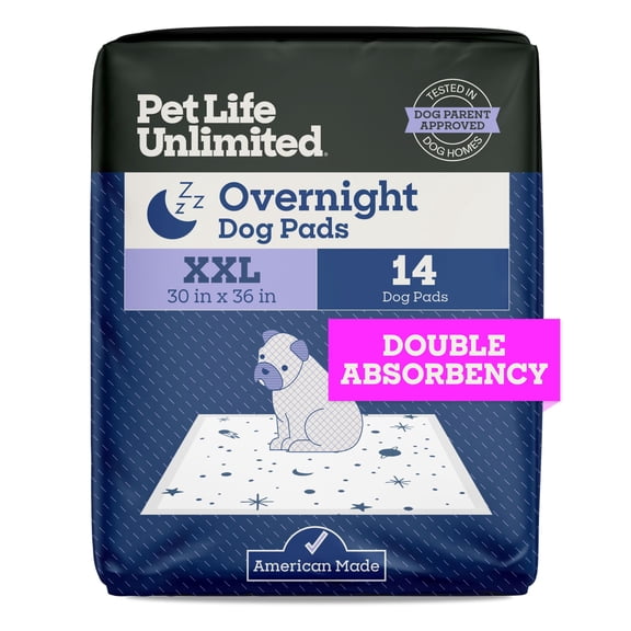 Pet Life Unlimited Dog Pads, Smart Prints, XXL, Overnight, 14ct
