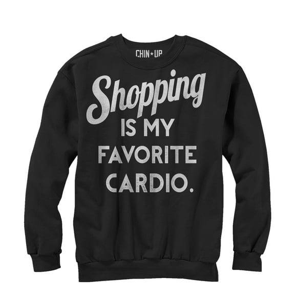Women's CHIN UP Shopping is Cardio Sweatshirt Black X Large