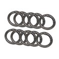 thumbnail image 3 of 10Pcs Durable Carabiner Snap Clips Organizing Accessory Buckles Connector Clasp hook Clamp for Keychain Handbag , Black, 3 of 8