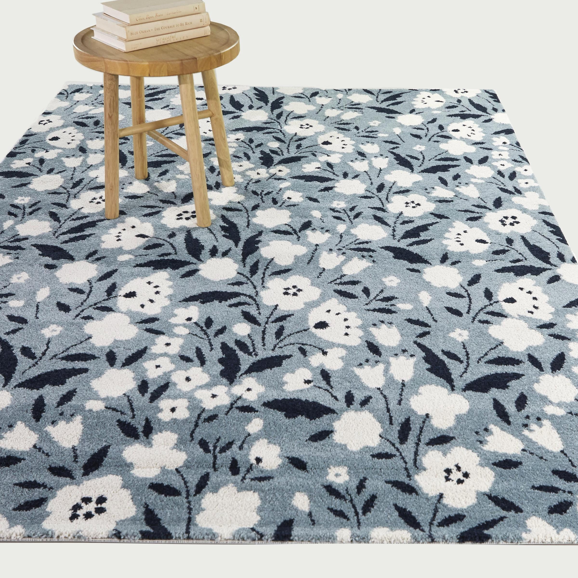 Balta Kelsey Classic Floral Print Area Rug 7'10 x 10' - Blue