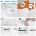 thumbnail image 4 of No Hook Shower Curtain, Orange Striped Shower Curtains for Bathroom with See Through Top Window, Farmhouse Orange White Stripes Aesthetics Waterproof & Washable Bath Curtain Stand Up Stall 36"x72", 4 of 7