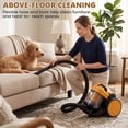 thumbnail image 5 of edx Canister Vacuum Cleaner, 1000W Bagless Vacuum Cleaners, 16Kpa Suction with 1.8L Dust Cup for Hard Floors, Carpet, Black & Yellow, 5 of 12