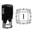 thumbnail image 1 of Printtoo Self Inking Rubber Stamp Square Swirl Border I Alphabet Monogram Initial R-40 Office Stationary, 1 of 3