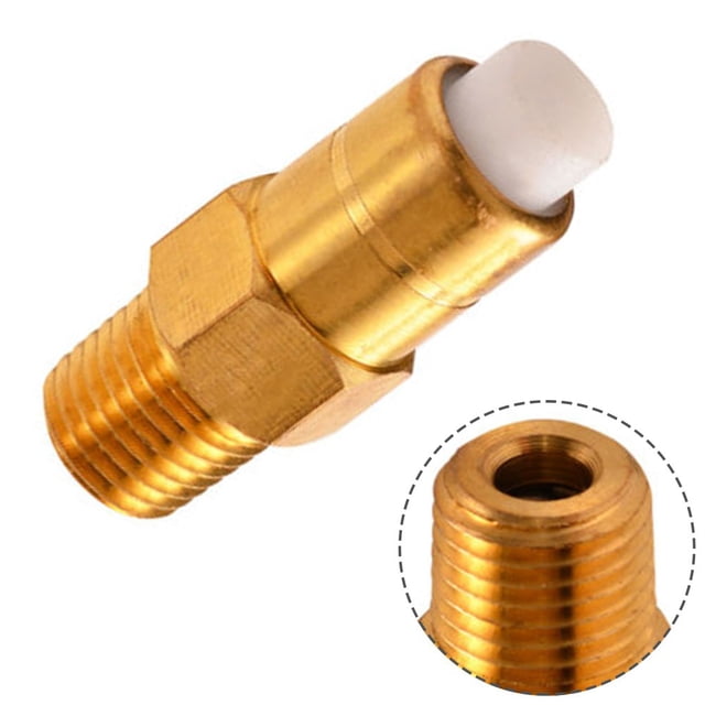 Allume 2 Pcs 1/4 Inch Pressure Washers Replacement Thermal Release Valve, Brass Gold