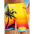 thumbnail image 6 of Men's Quick-Dry Gradient Palm Tree Swim Trunks - Comfortable & Breathable Board Shorts for Summer Beach Vacations & Pool Parties, 6 of 8