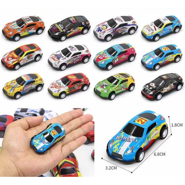 12 Pieces Pull Back Vehicles Set Racing Car Toy Small Pull Back Car