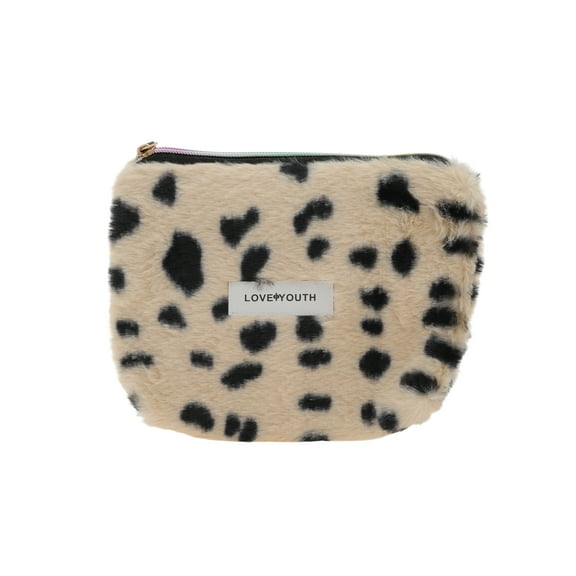 Unique Bargains 1 Pc Small Heart Drawstring Makeup Bag for Vacation Business Travel Plush White