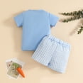 thumbnail image 7 of Gibobby Little & Big Girls Cute Outfit Sets, Crew Neck Graphic Print Summer 2-Pieces Short Sleeve Shirt and Shorts Sets Gray Size 5 T,2-3 Years,Blue, 7 of 7