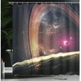 thumbnail image 4 of Ambesonne Galaxy Shower Curtain, Nabula Dust with Stars, 69"Wx75"L, Dark Grey Magenta, 4 of 5