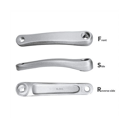 170mm Crank Arm Mountain Bike Left Side Crank Square Hole Crankset Handle Part Replacement Black