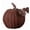 Brown, variant on 5.5 Inch Artificial Fake Pumpkin, Fall Pumpkin Decor Faux Resin Basket-Weave Stacked Pumpkin with Metal Leaves, Centerpiece for Harvest Halloween Home Porch Pumpkin Decor (Brown)