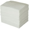 Brady 15'' X 19'' SPC White 1-Ply Meltblown Polypropylene Dimpled Perforated Heavy Weight Sorbent Pad (100 Per Bale)