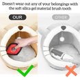 thumbnail image 4 of Removedor de pelo de animales portátil tela cepillo de eliminación rápida viaje Pro pelusa muebles sofá cama raspador lavado para sofá rojo Eigraketly PT000629-02B, 4 of 7