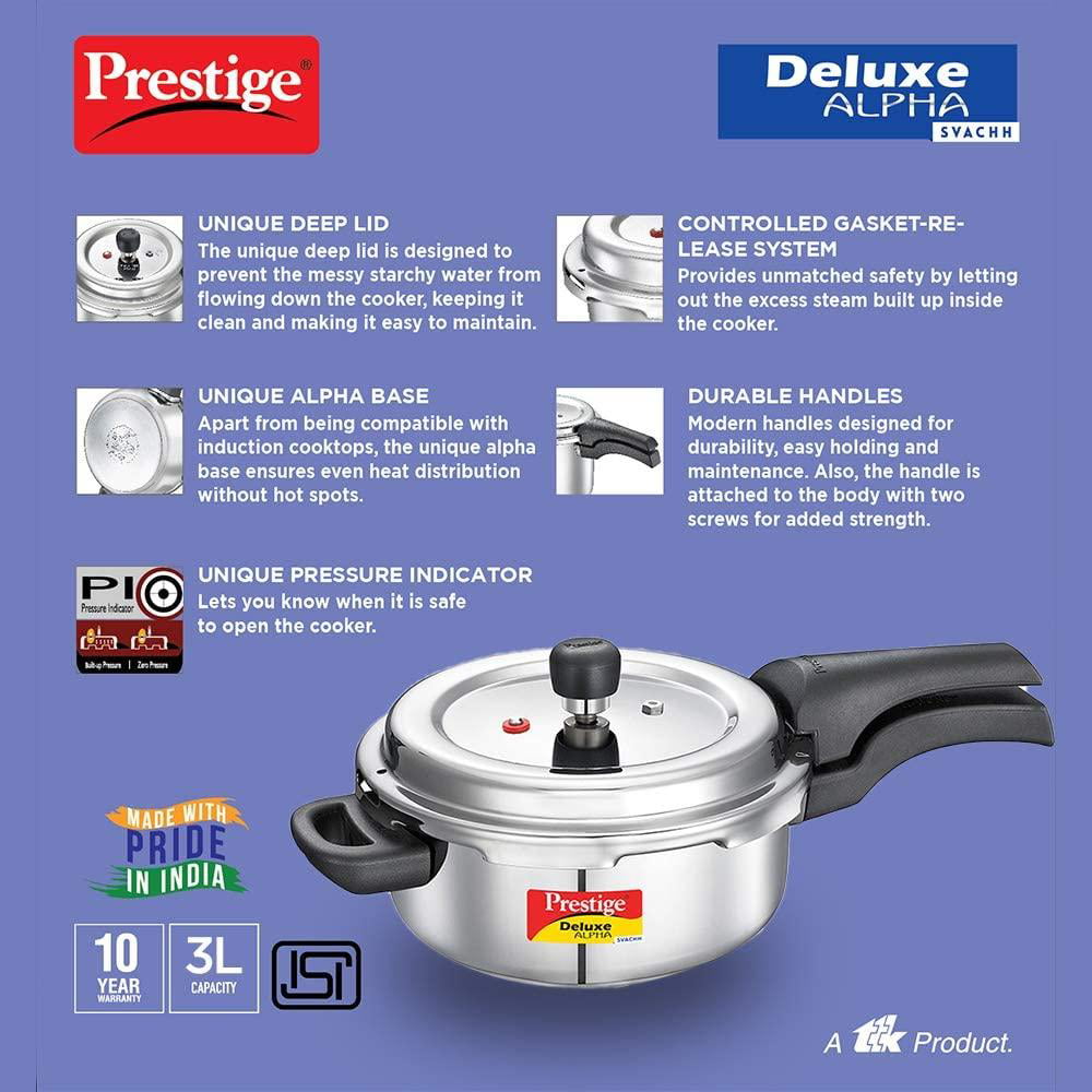 Silver Prestige PRASV3.5 PRESSURE COOKER 3.5 Liter 