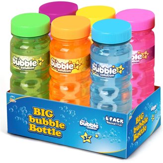 36 Pack Bubble Bottles For Kids Party Favors - 2oz Bubble Solution With Wands (6 Colors)