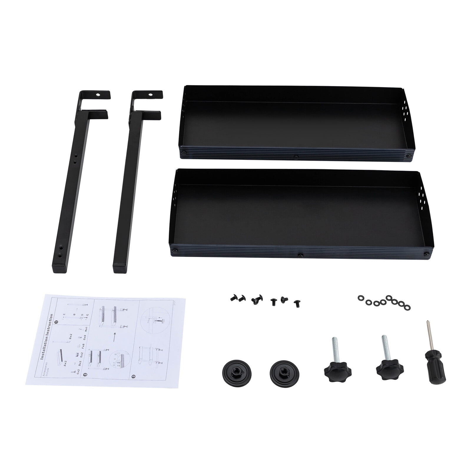TFCFL 2 Tier Clip-on Desktop Organizer Desk Book Shelf w/ Adjustable Storage Tray For Home Office