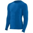 thumbnail image 2 of Augusta 2604A-Royal-S Hyperform Compression Long Sleeve Shirt, Royal - Small, 2 of 2