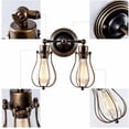 thumbnail image 4 of Aplique Murale Industrielle Vintage Lampe 2 lumières Retro pour Maison de Café Loft Cuisine Salon et chambre d'hôtel (Bronce), 4 of 5