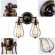 thumbnail image 4 of Lámpara de pared industrial vintage de 2 luces, lámpara retro para cafetería, loft, cocina, sala de estar y dormitorio de hotel (bronce), 4 of 5