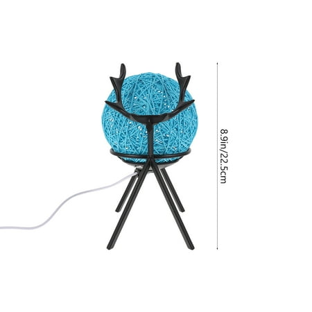 

Creative Night Light Decorative Rattan Ball Elk Shaped Light USB Desktop Lamp