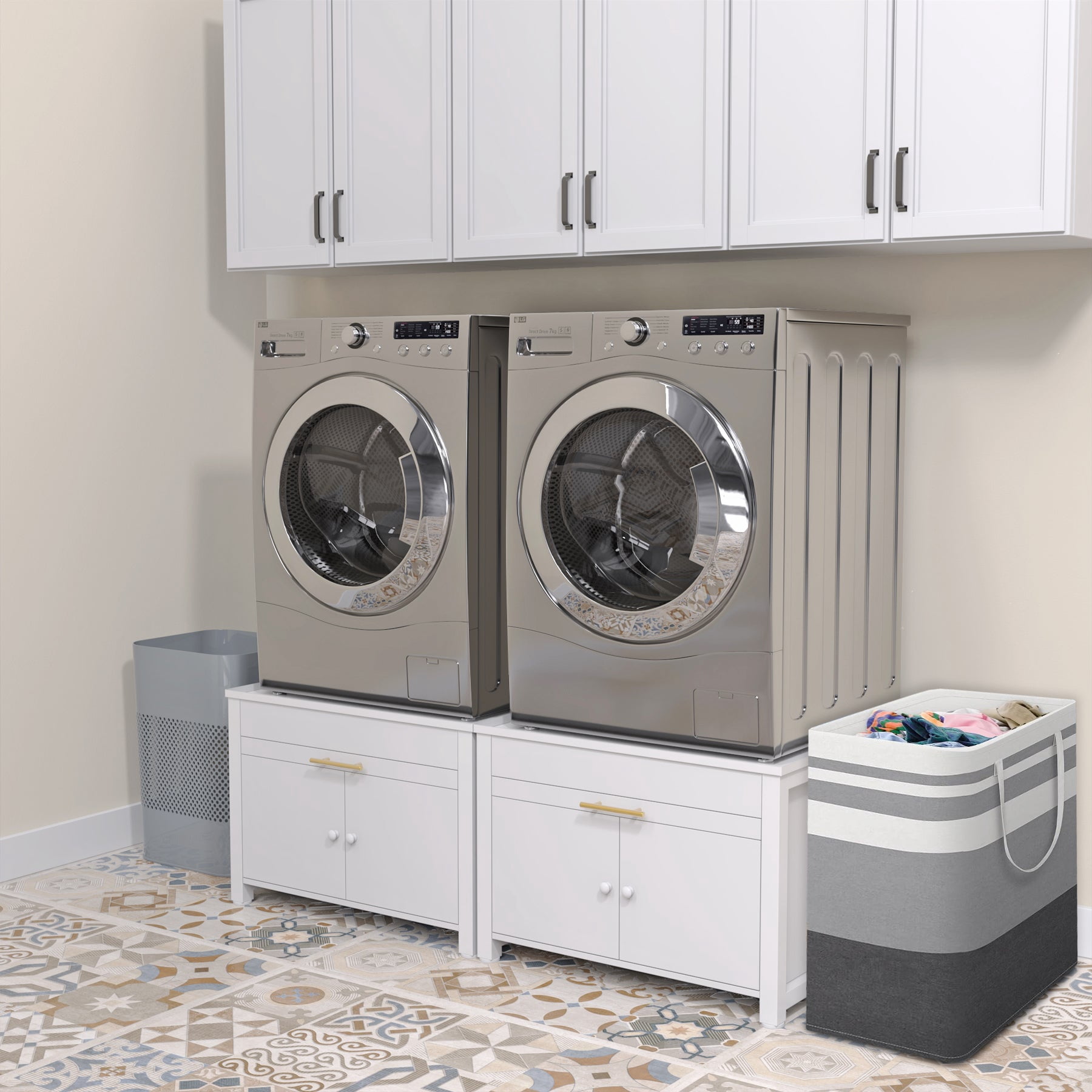 GDLF Heavy Duty Metal Washer Dryer Laundry Pedestal 29" Universal Fit Washing Machine Stand