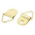 thumbnail image 2 of Uxcell Picture Photo Frame Cross Stitch Triangle Ring Hanger Hook 0.83" x 0.5" Gold Tone 5Pcs, 2 of 3