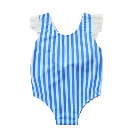 

nsendm Big Girls Swimsuits Size 14-16 Kids Beachwear Swimsuit Striped Toddler Two Piece Swimsuits for Girls 10-12 Blue 6-12 Months