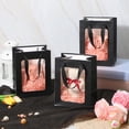 thumbnail image 3 of Bolsa de regalo Harloon Kraft Paper con ventana, 20 x 15 x 10 cm, 48 unidades, color negro, 3 of 7
