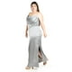 thumbnail image 2 of Vestido de escote drapeado Roman Fashion /Tallas Extras, 2005 (Plateado) plateado 40, 2 of 6