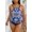 Purple, variant on Honeeladyy Women Plus Size Tankini Swimsuits Floral Print Strap Bathing Suit Tankini Tops with Side Tie Bottom Blue XXL