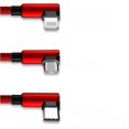 thumbnail image 5 of Conector USB de ángulo recto tipo C de doble codo para línea de datos de 8 pines Cable de carga rápida trenzado de Apple Cable de carga de tesoro Línea corta, 5 of 5