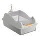 thumbnail image 1 of Caja de arena abierta Bandeja de arena para mascotas con parte superior abierta Entrada baja Gran capacidad Portátil para gatos Gris claro, 1 of 9